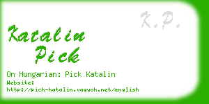 katalin pick business card